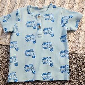 Kate Quinn Light Blue Scooter Print Tee
